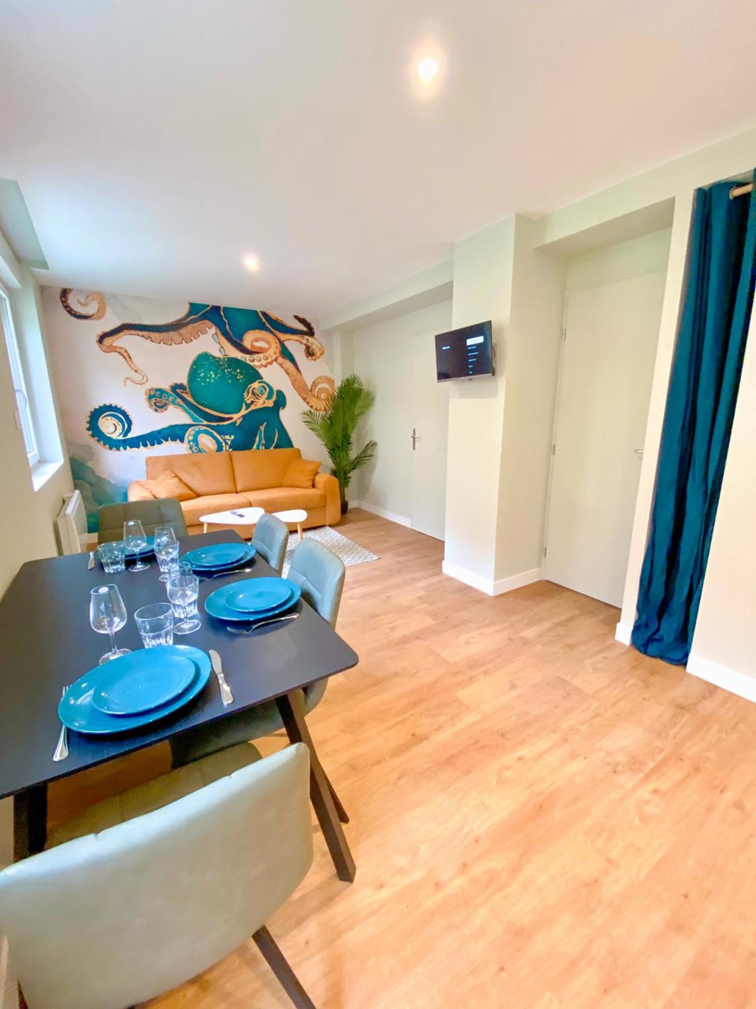 L'Octopus - Appartement 2 Adultes 2 Enfants Jardin, Proche Centre Et Plage Ле-Портель Екстер'єр фото